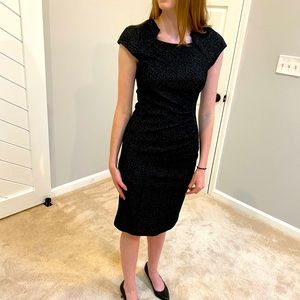 LK Bennett Black work dress slim fit size 4